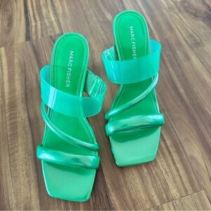 Marc Fisher Green Heeled Sandals